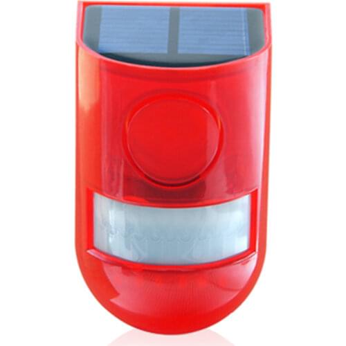 110dB Waterproof LED Garden PIR Rechargeable Outdoor Sound Alarm Anti Theft Solar Light Warning Energy Saving With Motion Sensor