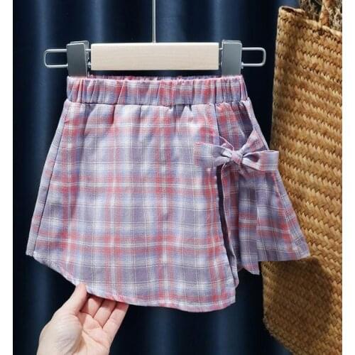 Checked Lattice Pattern Children grid Print Tutu Skirt Girls Summer Kids Clothes Toddler Baby Girl Cotton Princess Skirts