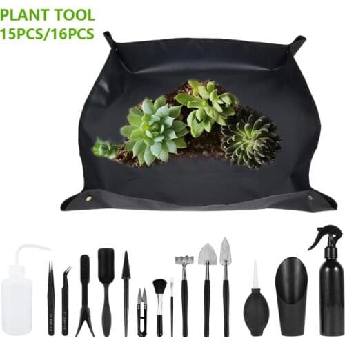 16 Pcs Succulent Plants Tools Mini Garden Hand Tools Set Transplanting Tools Miniature Planting Gardening for Indoor Miniature