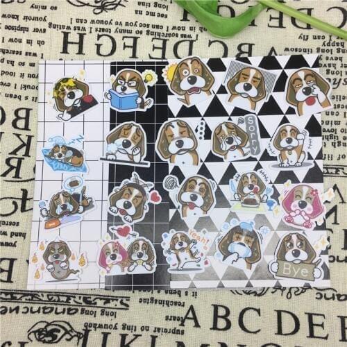 40 PCS/box New Cute fashion dog Paper Sealing Stickers Crafts And Scrapbooking Decorative sticker DIY Stationery