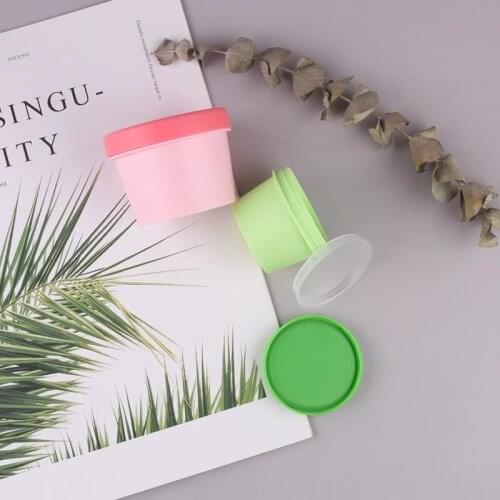 5Pcs Refillable Bottles Travel Face Cream Lotion Cosmetic Container Plastic Empty Makeup Jar Pot 7 Colors 50/100ml