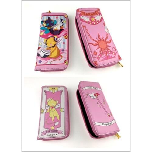 Anime Card Captor Logo Wallet New Credit Card Long Purse Unisex Zipper Wallet Girls Coin Purse
