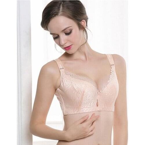 Plus size bra for women 36 38 40 42 44 46 48 50 C D E F cup brassiere push-up-bra hot sexy lace bralette secret underwea C3313