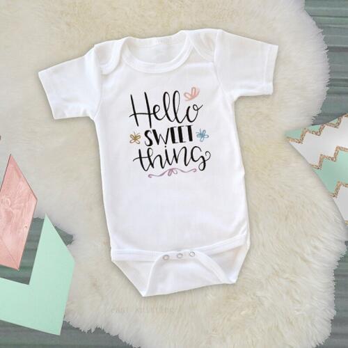 DERMSPE 0-24M Fashion Infant Newborn Baby Boys Girls Short Sleeve Letter Print Soft Cotton Romper Outfits Summer Baby Clothes