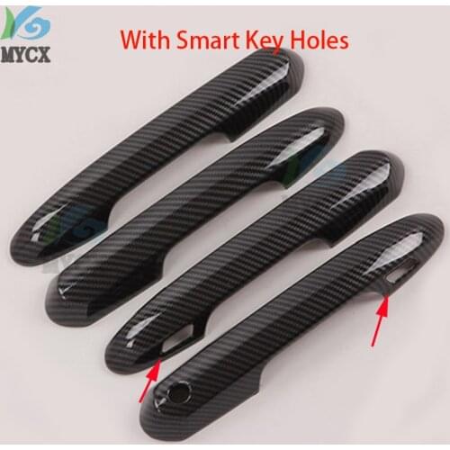 For Toyota RAV4 2019-2020 2021 RAV 4 XA50 ABS Carbon Fiber Car Door Handle Bowl Covers Trim Sticker Accessories Car-Styling