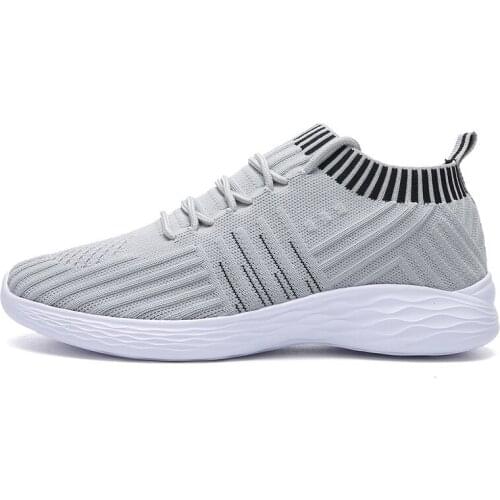 Breathable Casual Flying Knitting Shoes Womens Mesh Sports Casual Shoes Womens Large Size Socks Shoes Sneakers