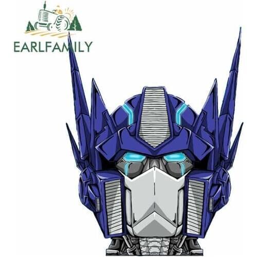 EARLFAMILY 13cm x 10.2cm for Transformers Optimus Prime 4 Inch Car Decal Vinyl Car Sticker Scratch-proof 3D Car Stickers
