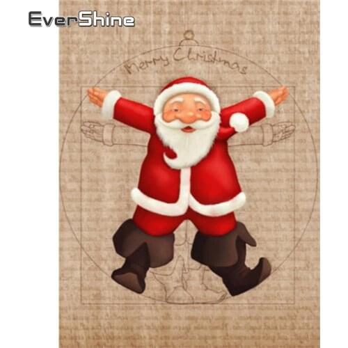 Evershine Diamond Painting Santa Claus Full Square Drill Cross Stitch Cartoon Rhinestone Pictures Christmas Decorations For Home