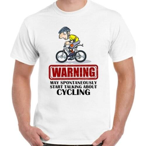 CYCLING T-Shirt MAY SPONTANEOUSLY START TALKING ABOUT Mens Funny Bike Mountain