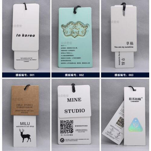 Custom garment hang tags/Clothing printed paper swing price tag/Trademark manufacture/Labels for clothes jewelry