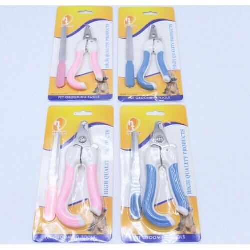 Candy Color Pet Grooming Nail Scissors Stainless Steel Pet Care Nail Scissors Professional Pet Nail Clipper Scissors Set