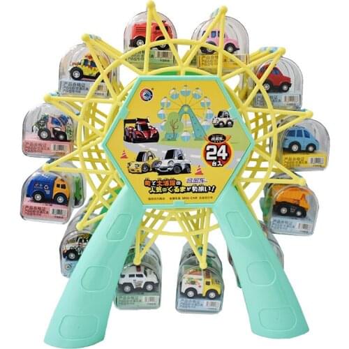 Ferris Wheel Alloy Car Mini Pull Back Car Engineering Vehicle Fire Truck Model Toy Car
