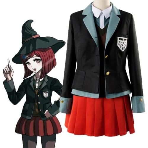 Danganronpa V3: Killing Harmony Yumeno Himiko Cosplay For Girls Shirt JK School Uniform Anime Halloween Costumes For Woman Wig