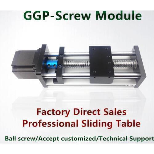 CNC Linear Guide GGP ball screw Sliding Table effective stroke Guide Rail XYZ axis +1pc nema 23 stepper motor 56x112mm 2.6Nm