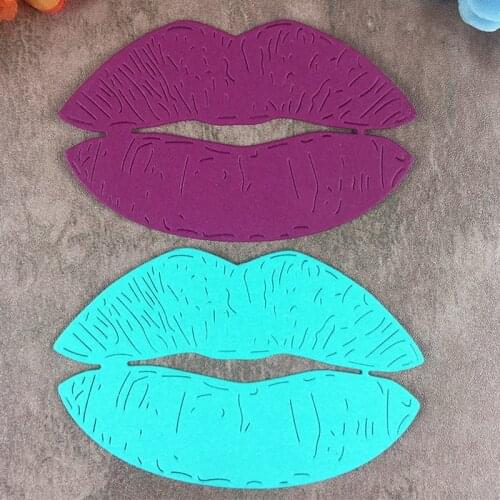 Metal Cutting Dies Lips Textured Frame Background Dies Scrapbooking Stencils Stamps Craft Die Cut New 2020 Christmas Card Making