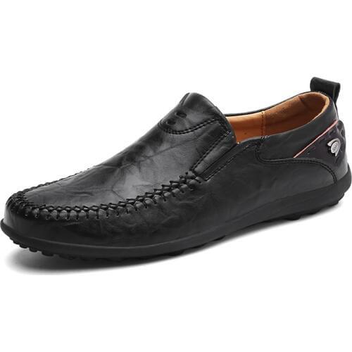 DM71 Designer Handmade Genuine Leather Men Casual Shoes Luxury Brand 2020 Men Loafers Moccasins Winter Slip on Black Formal Shoe