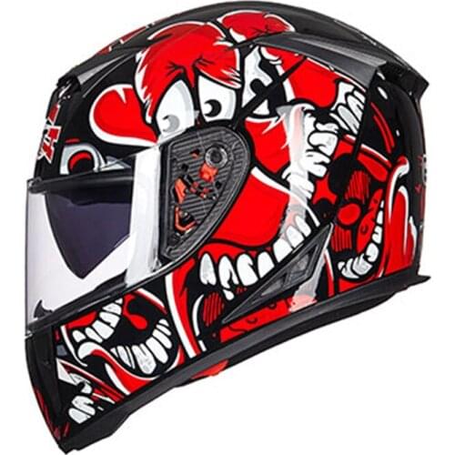 Motorcycle Helmet Double Lens Fashion Design Full Face Racing Helmets Winter Moto Protection Guard Riding Helmet GXT 358
