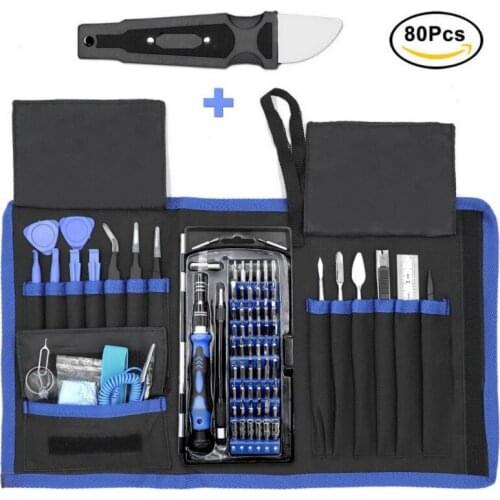 80 in 1 Mobile Phone Screen Opening Repair Tools Kit Screwdriver Pry Disassemble Tool Set for iPhone Samsung Ipad Opening Tools