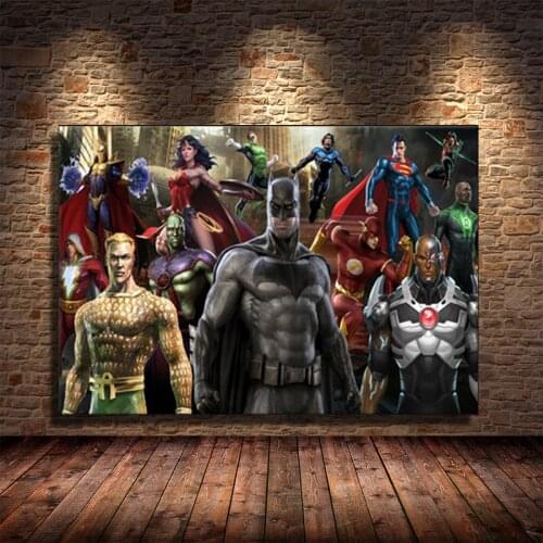 Marvel Avengers Canvas Painting Poster Comics Superhero Wall Art Print Wall Picture for Living Room Office Bedroom Cuadros Decor
