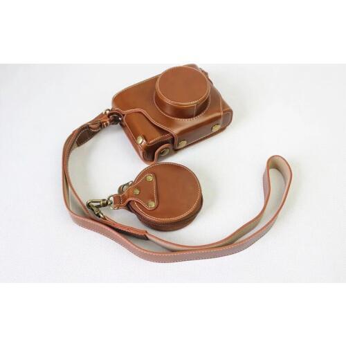 New Luxury PU Leather Video camera case bag for Fuji Fujifilm X100F With Strap Open battery 3 Color + Mini Pouch