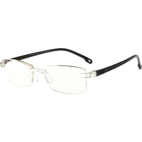 New2020 Rimless Blue Light Blocking Reading Glasses Magnifier for Women Men Computer Presbyopic Eyeglasses for sight 0,+1.0~+4.0