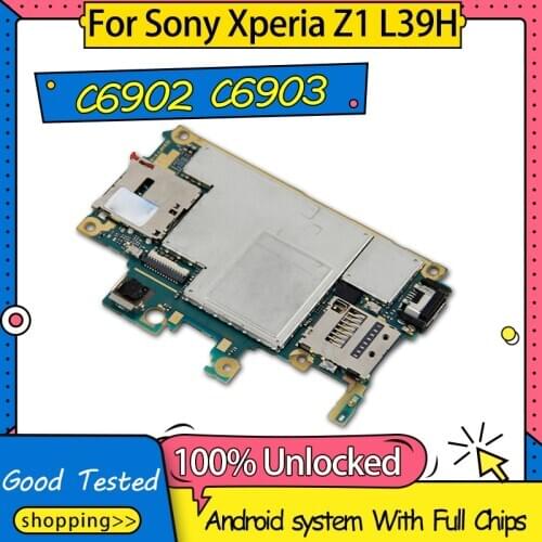 Original Replacement Motherboard Mainboard Logic Board For Sony Xperia Z1 L39h C6902 C6903 Motherboard With Android System