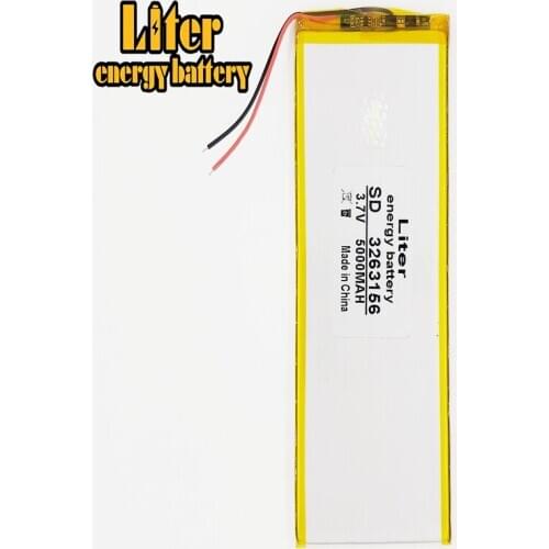 Rechargeable 3.7V 5000MAH 3263156 Polymer lithium ion / Li-ion battery for tablet pc