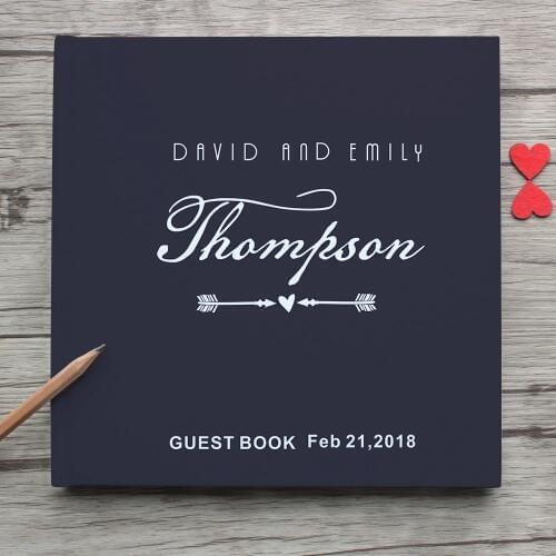 Personalized White Wedding Guest Book,Custom Journal Unique Wedding Guest Book,Wedding Date,Unique Alternative Guest Books