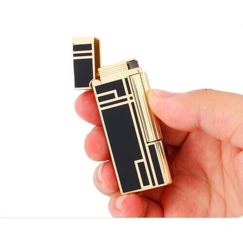 2020 Luxury Ping Sound Lighter Gas Inflatable Cigarette Lighter for Cigar Refillable Grinding Wheels Free Fire Lighter Best Gift