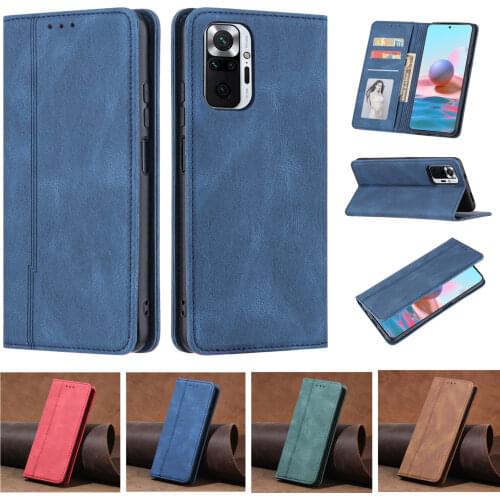 POCO M3 Magnetic Leather Case For Xiaomi Mi 11 Lite 10T Pro Redmi Note 9T 9A 10X Luxury Flip Phone Wallet Card Slots Cover Coque