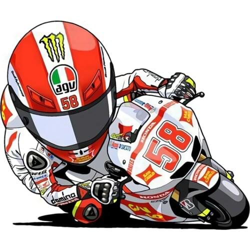 RuleMylife motorcycle road racer car stickers decal anime cute auto accessories