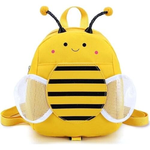 Cute Bee Baby Safety Harness Backpack Toddler Anti- Lost Bag Children Comfortable Schoolbag Kids Wrist Link Clothes Mochilas
