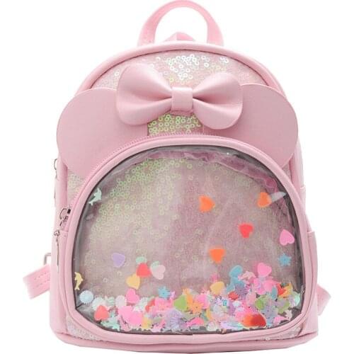 PU Children bag Leather School Bags Kids Student Backpacks Fashion Toddler Kindergarten Book Bags Cute Backpack for Baby Girls