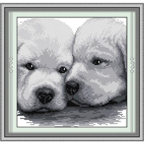 Everlasting Love Lean Close Together Chinese Cross Stitch Kits Ecological Cotton Stamped DIY Gift New Year Decorations For Home