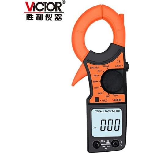 VICTOR3 1/2 DM3218A Digital Clamp Meter Precision AC 2000mA~600A Current Voltage Clamp Multimeter VC3218A with Black Bag