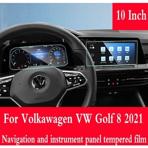 Tempered Glass Navigation Screen Protective Film For Volkawagen VW Golf 8 2021 DVD GPS Multimedia LCD Guard Accessories