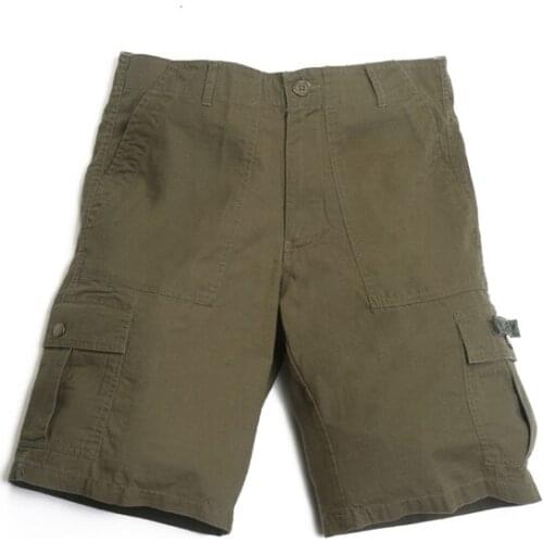 Green camouflage pockets cotton beach shorts bermuda short pants men