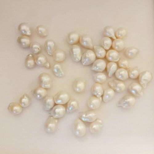 2 pcS/LOT,high quality no flaw Nature freshwater loose pearl with baroque shape,full hole drilled,W12-14mm LENGTH:15-20 mm