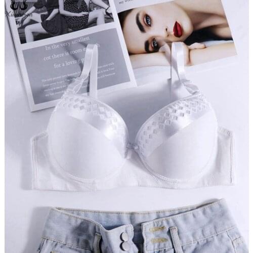 Xiushiren 34B-480D Female Padded Bras Sexy Deep V Push Up Bras For Girls Nylon Elastic Underwear Plus Size Bras for women