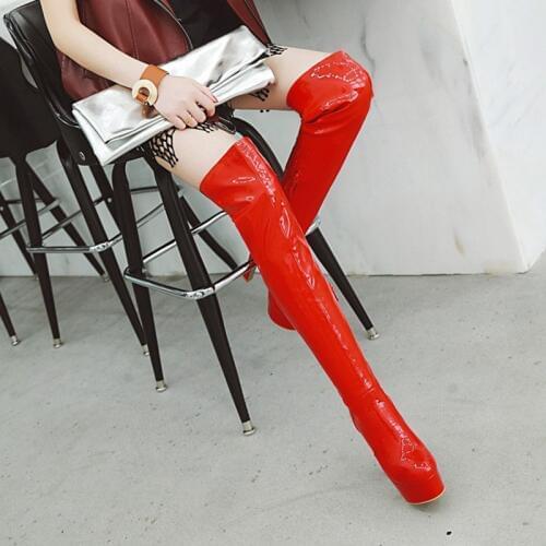 BLXQPYT New Sexy over the knee Boots Pointed toe Big Size 34-49 Autumn Winter women Long Boots tenis feminino shoes woman 7700-1