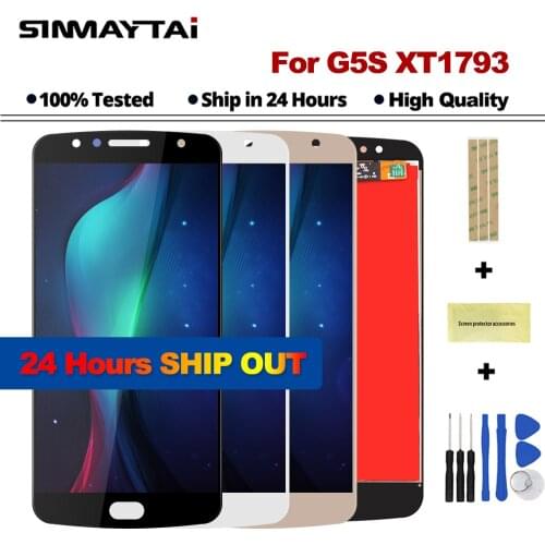 For Motorola Moto G5S XT1793 XT1794 XT1792 LCD Display Touch Screen Digitizer For Moto G5s Display Assembly Replacements Parts