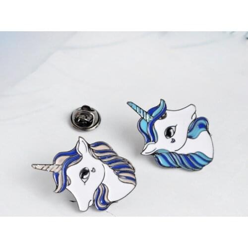 1pcs Cute Blue Purple Union Alloy Enamel Pin Badge Brooch Denim Clothes Backpack Cartoon Animal Jewelry Gift For Kids Friends