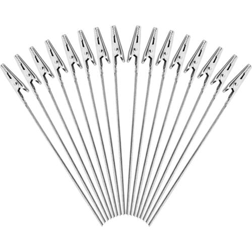 10/50pcs Stainless Steel Crocodile Clips Non-insulated Metal Electric Test Wire Rope Clips Clamps Cable Lead Screw Probe Clamps