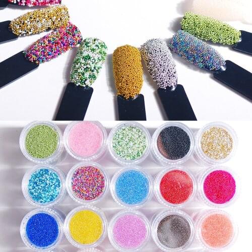 10g/bag Mixed Diy Crystal Drops No Hole Beads Nail Art Bubble Beads Uv Adhesive Fillers Seed Beads Imitation Bubble Beads