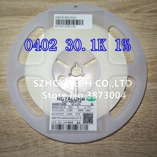 10000Pcs 0402 30.1K 1% 30K1 0402WGF3012TCE New and origianl