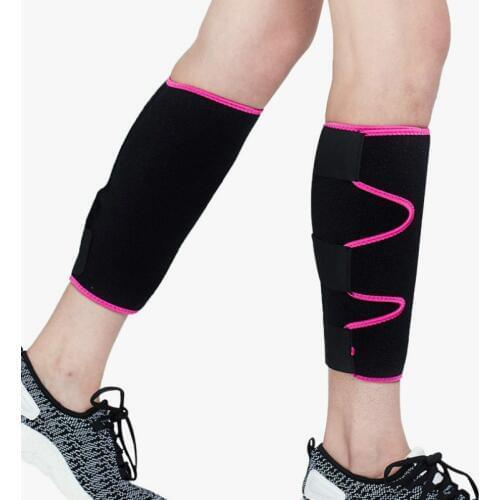 2Pcs Neoprene Sweat Calf Support Sauna Body Shapewear Leg Shin Sleeves Slimming Calf Trainer Wraps Trimmer Weight Loss Women Men