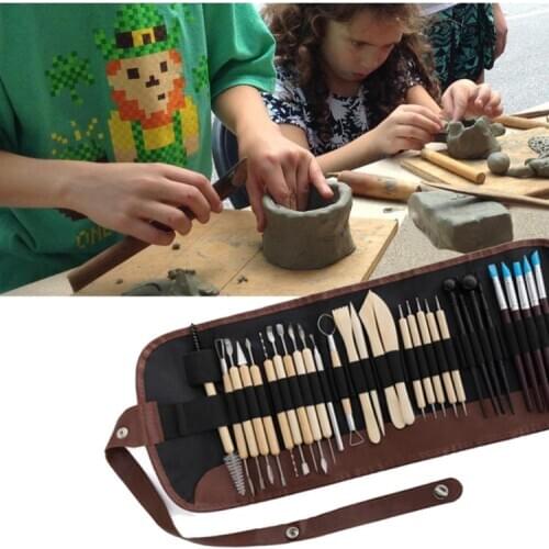 30pcs DIY Clay Pottery Tool Set Drill Pen Ceramics Sculpting Carving Sculpture N58A