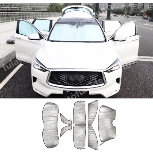 8pcs For Infiniti QX50 2019 Car Window Sun Shade Foldable Auto Visor Windshield Block Cover Sunshade Reflective