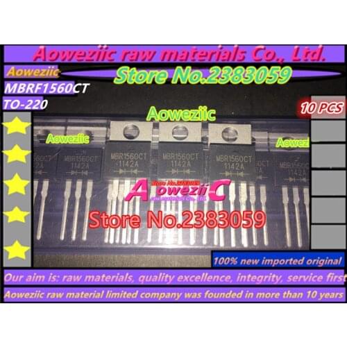 Aoweziic 100% new imported original MBR1560CT-E3/45 MBR1560CT TO-220 Schottky rectifier