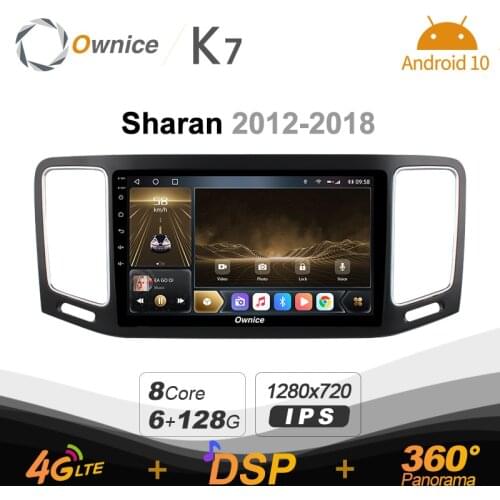 Ownice K7 Android 10.0 Car Multimedia Radio for VW Volkswagen Sharan 2012-2018 GPS Video player 6G+128G Coaxial HDMI 4G LTE